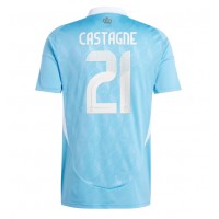 Camiseta Bélgica Timothy Castagne #21 Visitante Equipación Eurocopa 2024 manga corta